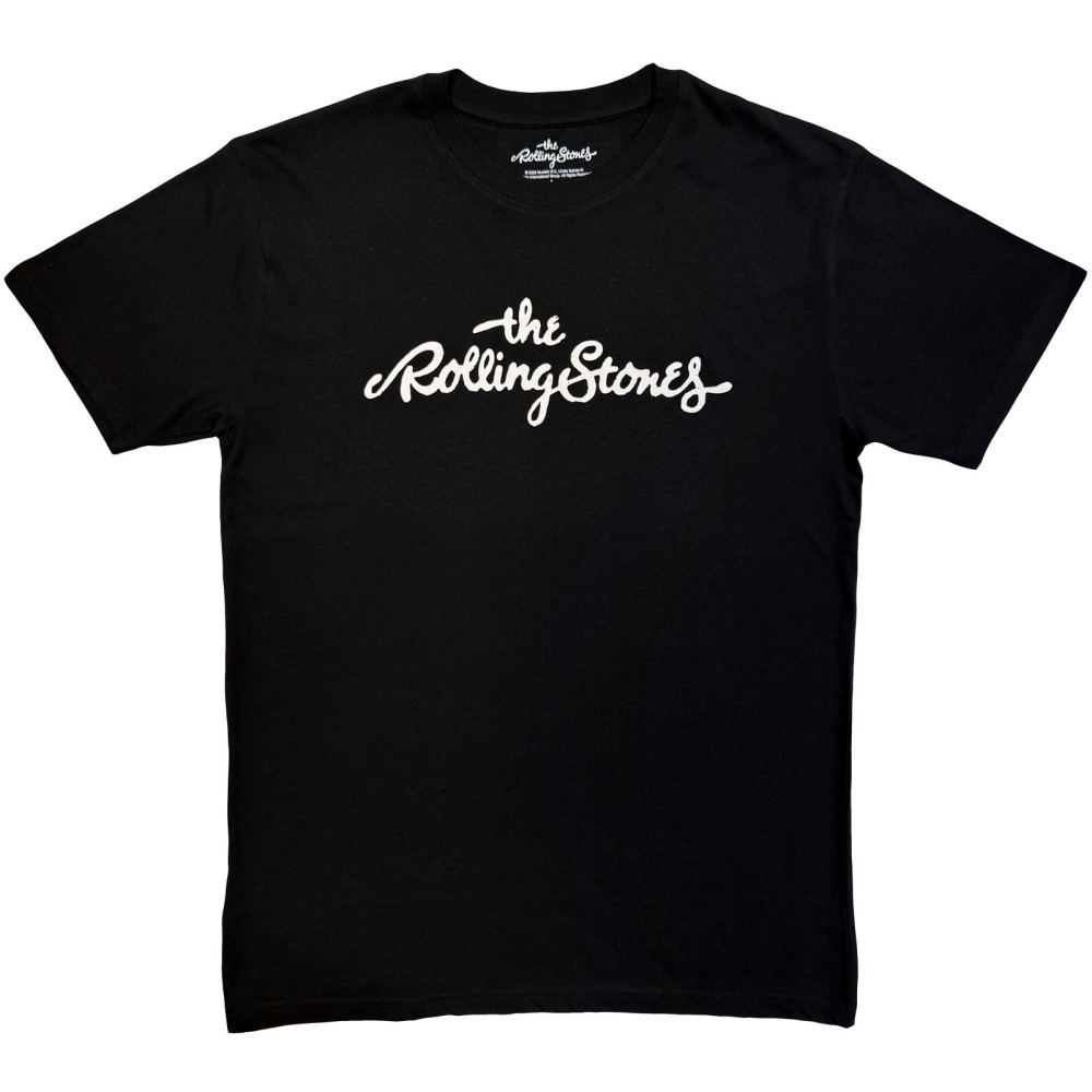 The Rolling Stones - Logo Mono Herren TShirt - Schwarz/Weiß
